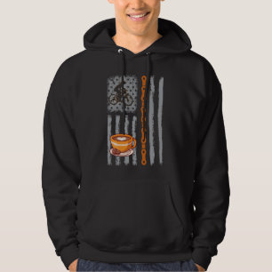 Sudadera café ciclismo - Bandera vintage de EE. UU. para ci
