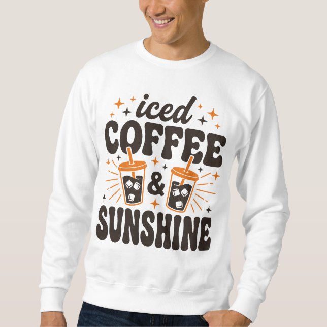Sudadera café con hielo sol verano vibraciones  (Anverso)