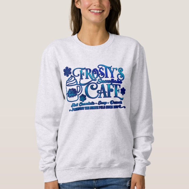 Sudadera Café Copo de Nieve de Frosty de Navidad (Anverso)