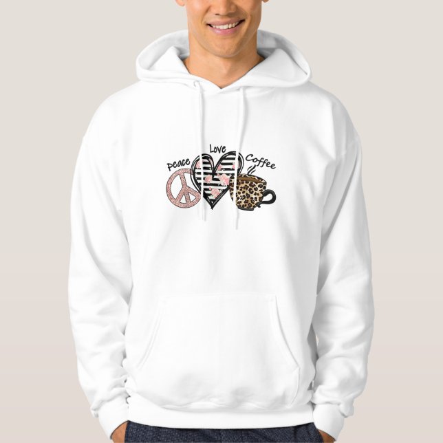 Sudadera Café de amor por la paz (Anverso)