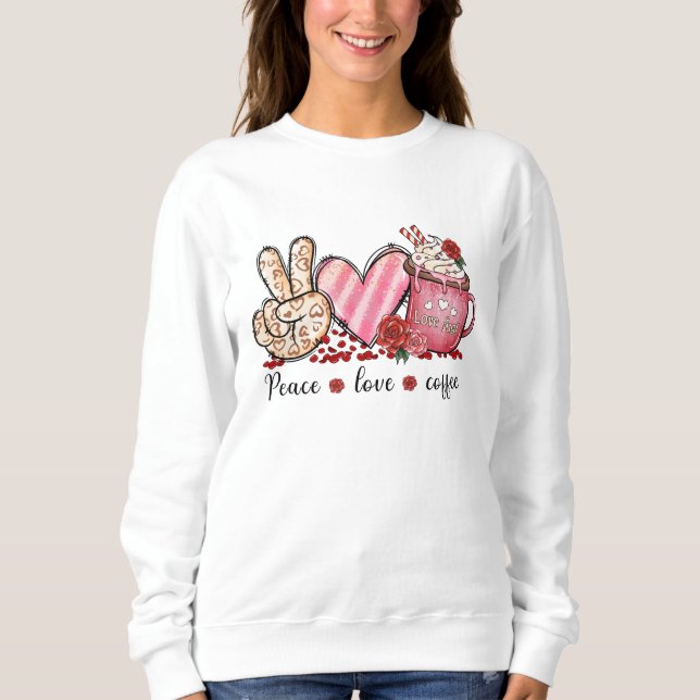 Sudadera Café de amor por la paz (Anverso)