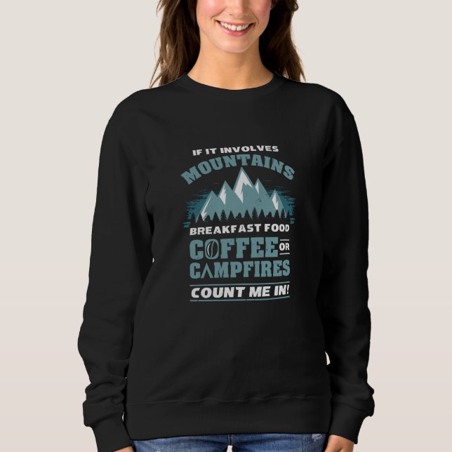 Sudadera Café de Camping en Senderismo (Anverso)
