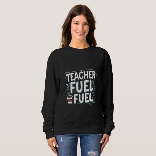 Sudadera Café de combustible para profesores (Anverso completo)