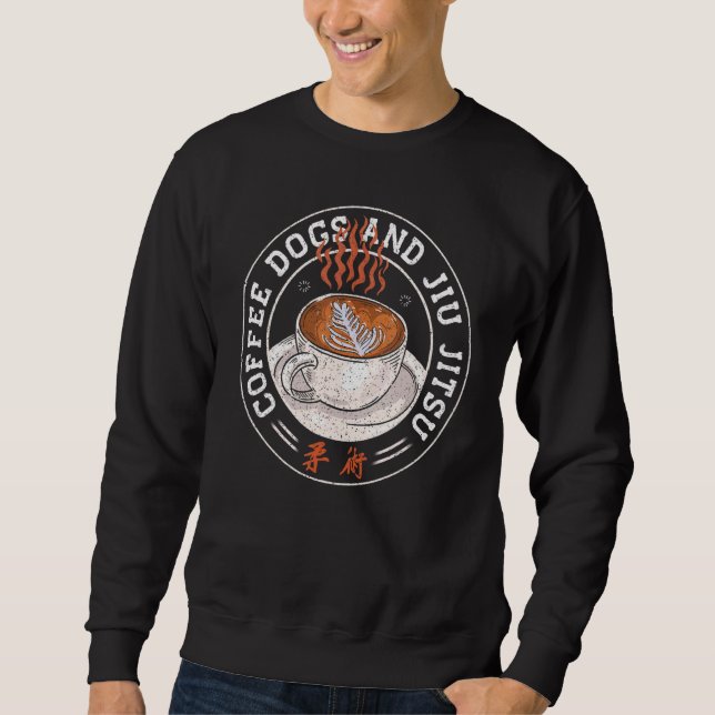Sudadera Café de Jiu Jitsu para BJJ Jujitsu (Anverso)