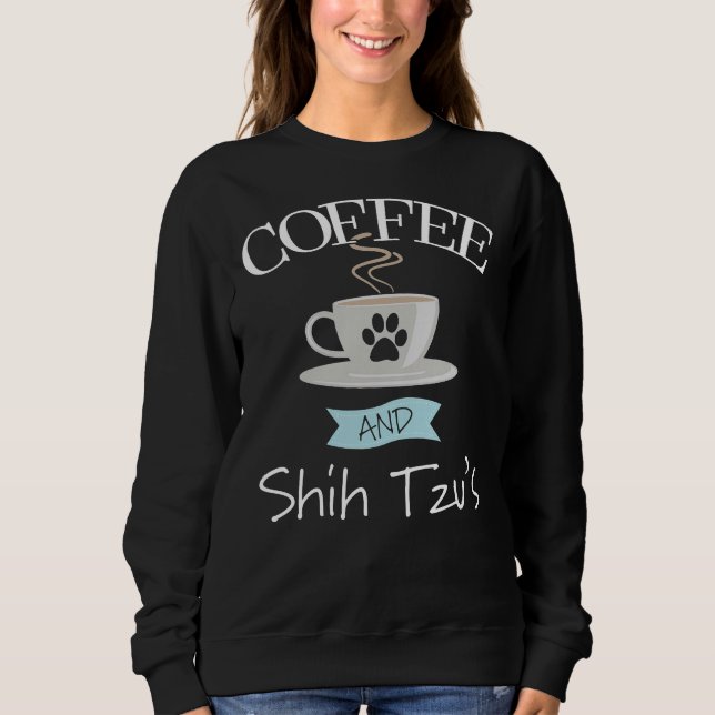 Sudadera Café De Perro Shih Tzu Y Shih Tzus (Anverso)