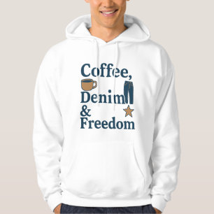 Sudadera Café, denim y libertad - la cultura estadounidense