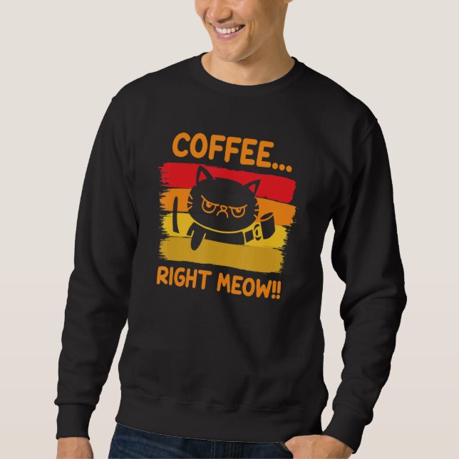 Sudadera Café Derecha Meow (Anverso)