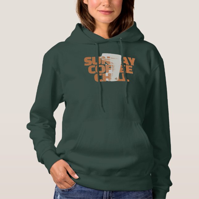 Sudadera Café Dominical Gráfico Relajado (Anverso)