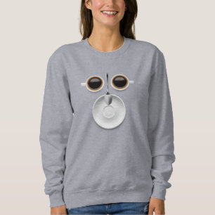 Sudadera Café: dos tazas de café a Saucer y cuchara