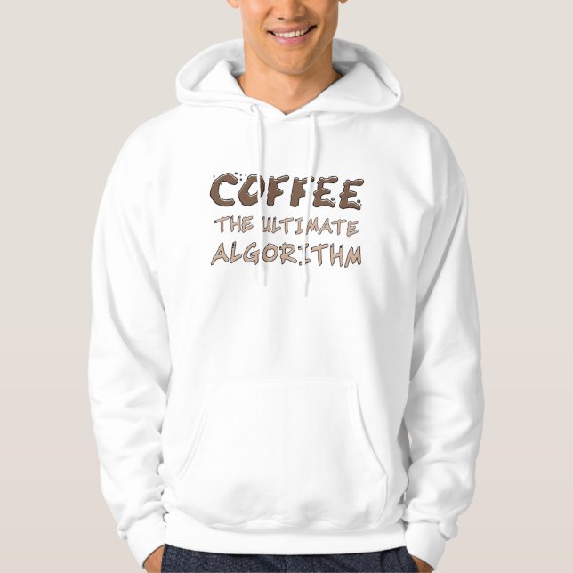 Sudadera Café El Algoritmo Definitivo Divertido Programador (Anverso)