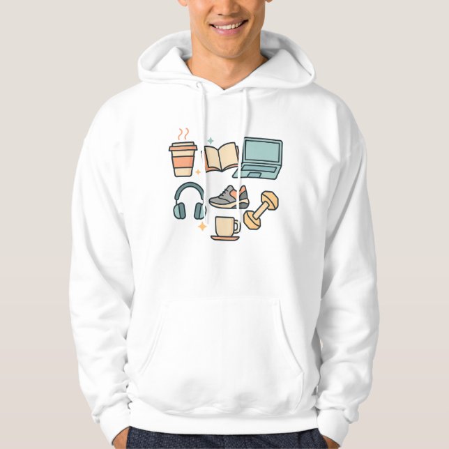 Sudadera Café, estudio, fitness y trabajo - Estilo de vida  (Anverso)