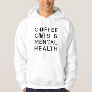 Sudadera Café Gatos Salud Mental Café Bebidor Ansiedad