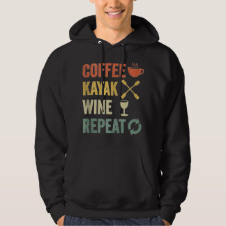 Sudadera Café Kayak Vino Repito Vintage Retro Funny Kayak