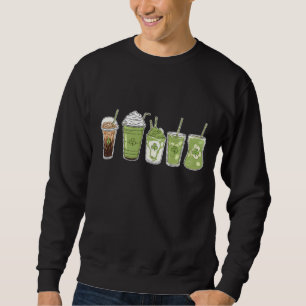 Sudadera Café Latte Verde Lindo Irlandés Día de San Patrici