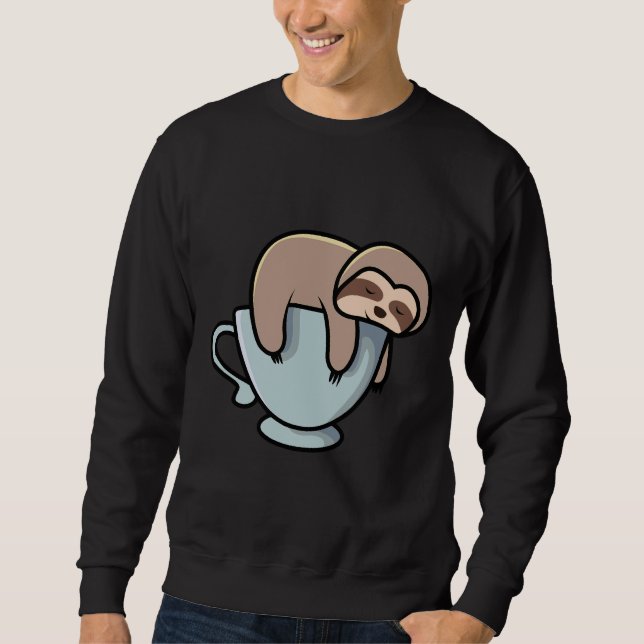Sudadera Café Lazy Sloth (Anverso)