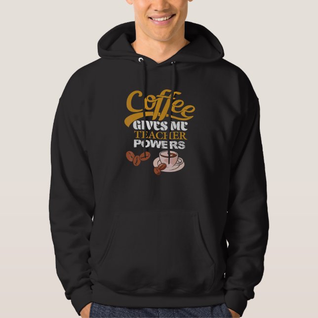 Sudadera Café Me Da Poderes De Maestro De Regreso A La Escu (Anverso)