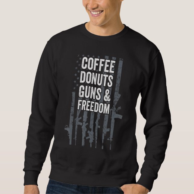 Sudadera Café no pone armas a un Chiste de la Libertad Band (Anverso)