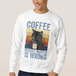 Sudadera Café porque el asesinato es un gato negro equivoca