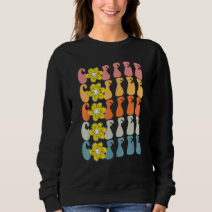Sudadera Café Retro Groovy Vintage Flor 60s 70s