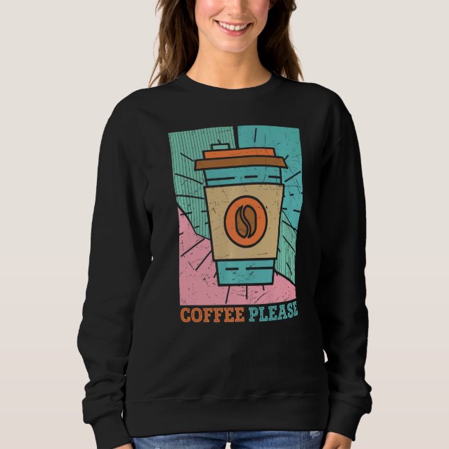 Sudadera Café Retro Que Dice Cafeína Addict Café Adicto (Anverso)