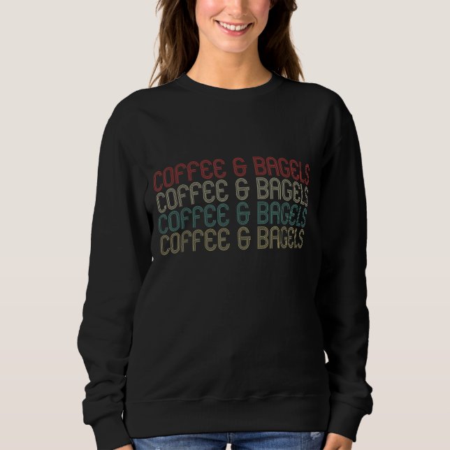 Sudadera Café retro y Bagels (Anverso)