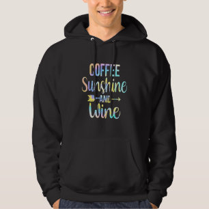 Sudadera Café Sunshine And Wine Summer Pun Tie Dye