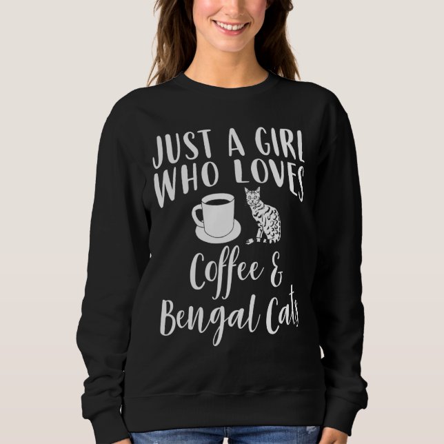 Sudadera Café Y Aparato De Gato De Bengala - Café (Anverso)