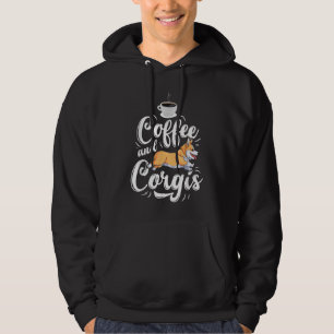 Sudadera Café Y Corgis Corgi Dog Caffeine Lover Hombres Wom