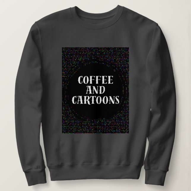 Sudadera Café y Dibujos Animados (Anverso del diseño)