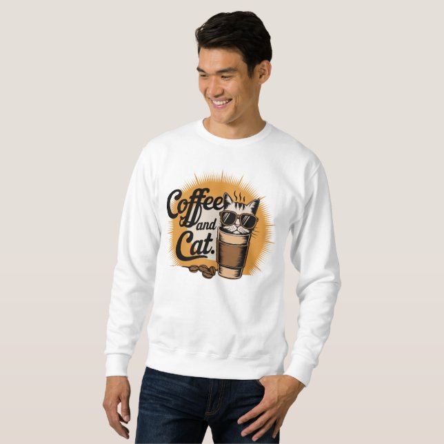 Sudadera café y gato (Anverso completo)
