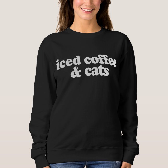 Sudadera Café Y Gatos De Hielo (Anverso)