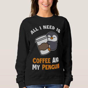 Sudadera Café y mi Pájaro del Mar Pingüino Rey Emperador Pi