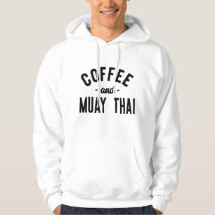 Sudadera Café Y Muay Thai - Gracioso Luchador De Artes Marc