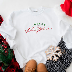 Sudadera Café y Navidades Cute Script Camisas de Dulce