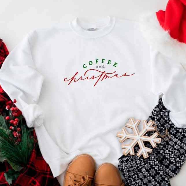 Sudadera Café y Navidades Cute Script Camisas de Dulce (Subido por el creador)