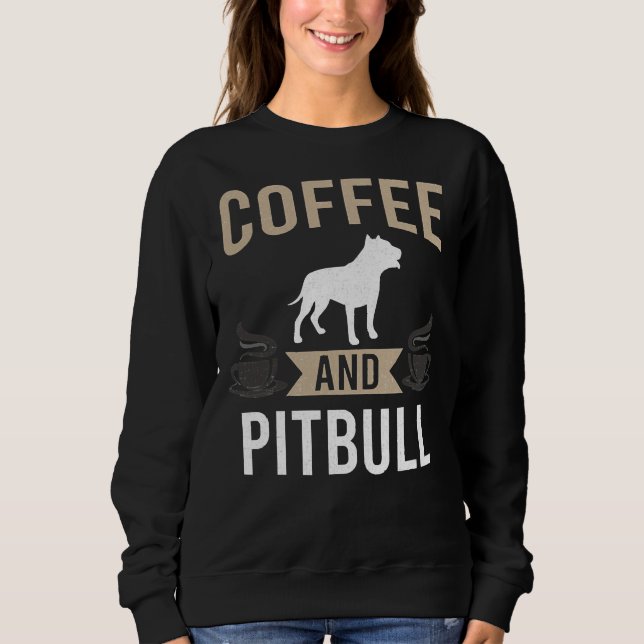 Sudadera Café Y Perro Pitbull Lover (Anverso)