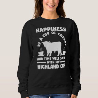 Sudadera Café Y Vacas De Las Tierras Altas