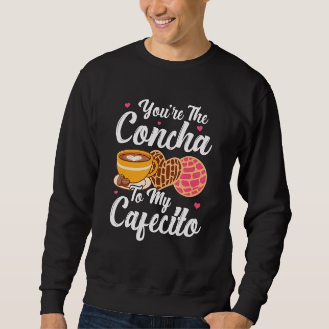 Sudadera Cafecito Cafe Conchas Café Pun Español Cuto 1 (Anverso)