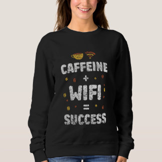 Sudadera Cafeína + Wifi Éxito Remotamente Desde El Sitio Re