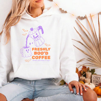 Sudadera Cafetera Moka para Amante del Café en Halloween Fr