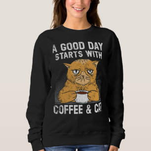 Sudadera Cafetera Y Gato Propietario De Gatitos Cafetería B