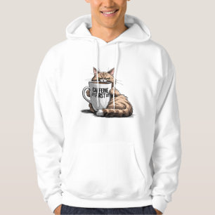 Sudadera Caffeine First para adictos al café y gat