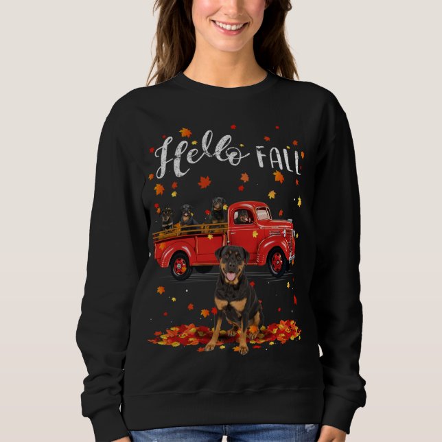 Sudadera Caída de hojas de perro de rotulador de arce otoño (Anverso)