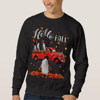 Sudadera Caída de hojas de pingüinos de arce Camión Rojo de