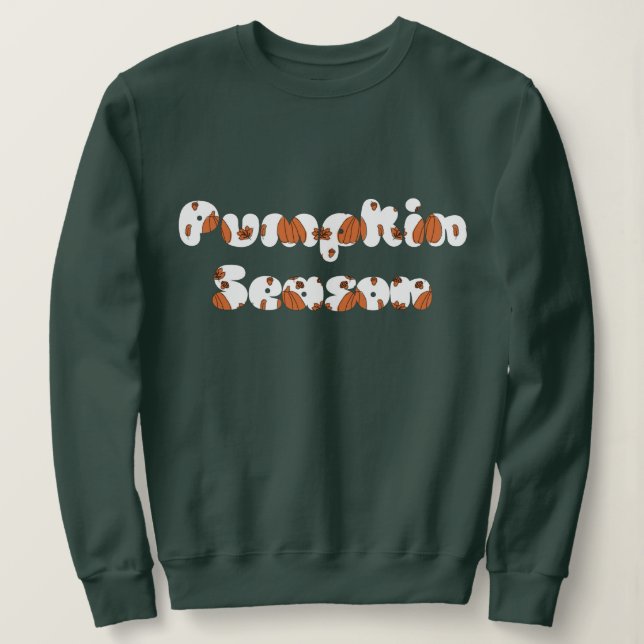 Sudadera Caída de la temporada de calabaza Personalizado de (Anverso del diseño)