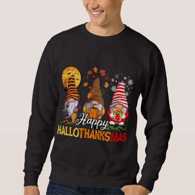 Sudadera Caída de los Navidades de Hallothanksmas (Anverso)