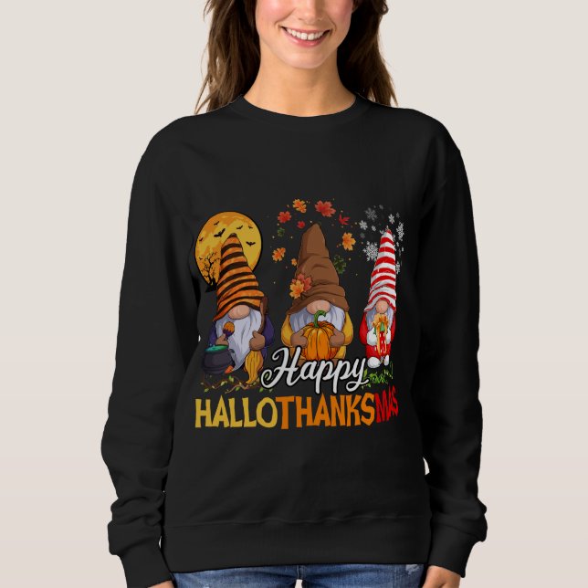 Sudadera Caída de los Navidades de Hallothanksmas (Anverso)