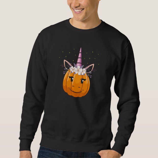 Sudadera Caída del Día de Acción de Gracias de la Calabaza  (Anverso)