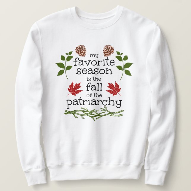 Sudadera CAÍDA del patriarcado (Anverso del diseño)