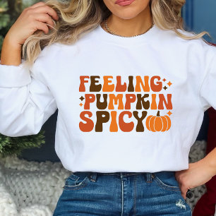 Sudadera Caída Día de Acción de Gracias Sensación Calabaza 